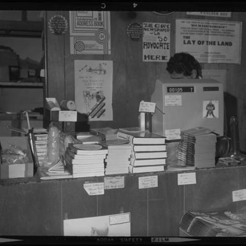Interior view of Le Salon cash register counter
