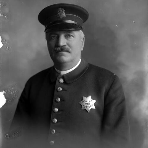 [San Francisco Police Officer Edward J. Thompson, badge number 261]