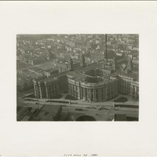 [Aerial view of City Hall]