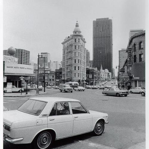 [North Beach district at intersection of Pacific and Kearny]