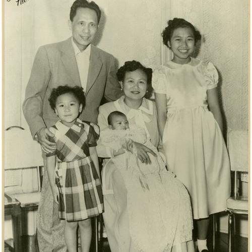[Lazaro, Juanita, Anicia, William, Veronica at William's baptism day]