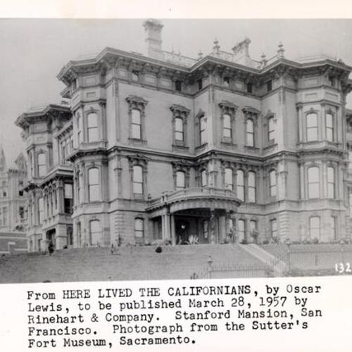 [Leland Stanford mansion, Powell and California streets]
