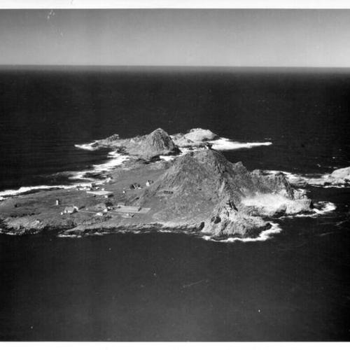 [Aerial view of the Farallon Islands]