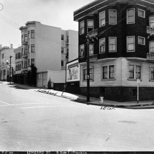 [Southeast corner of Lombard and Franklin streets]