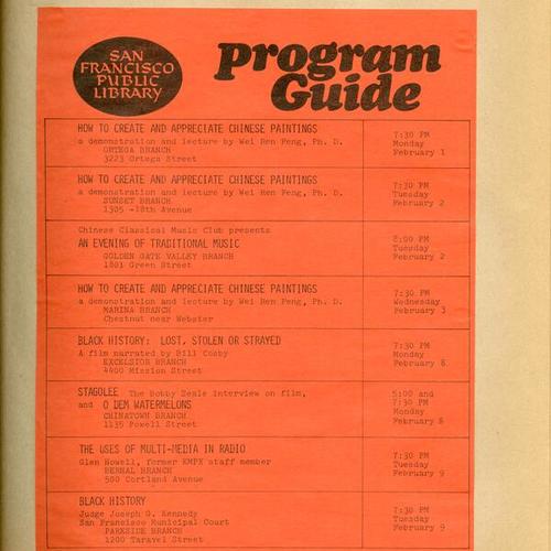 San Francisco Public Library Program Guide
