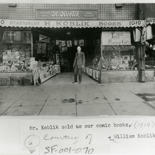 [H. Koblik's store at 1010 Fillmore Street in 1919]