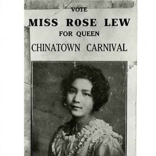 [Rose Lew, candidate for the first Miss Chinatown]