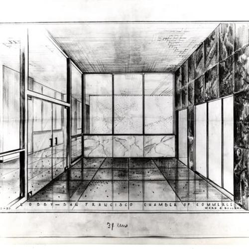 [Drawing of the new Chamber of Commerce lobby]