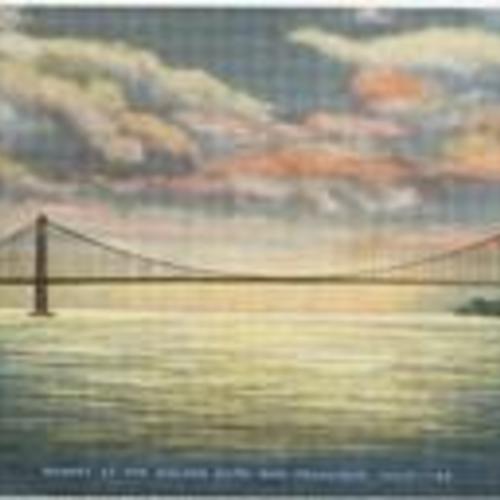 [Sunset at the Golden Gate Bridge, San Francisco, Calif]