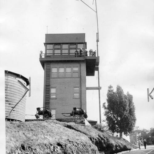 [Navy's lookout and signal station atop Yerba Buena Island]