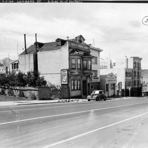 [South side of Lombard Street, west of Van Ness]