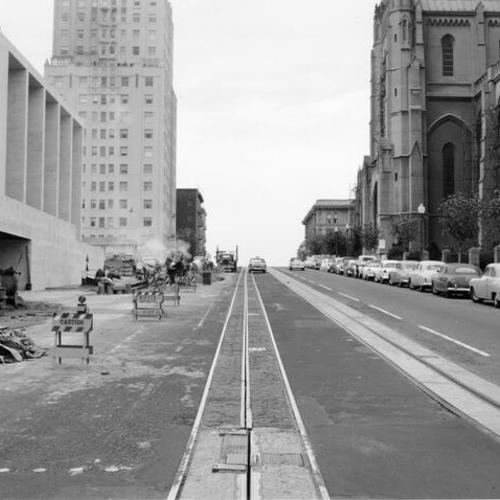 [California Street at Taylor, view west]