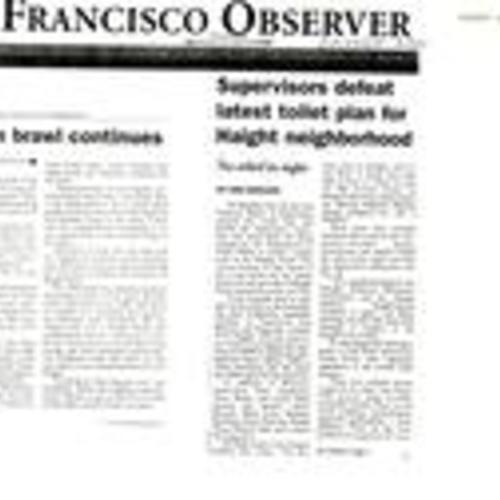 Supervisors Defeat Latest Toilet Plan..., SF Observer, December 2000