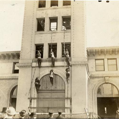 [Fire Department drill at the Panama-Pacific International Exposition]