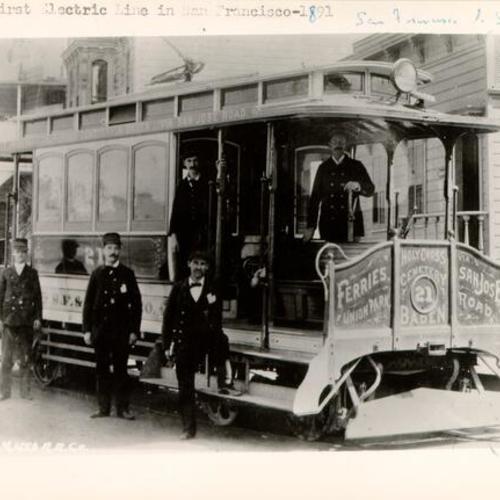 First Electric Line in San Francisco - 1891
