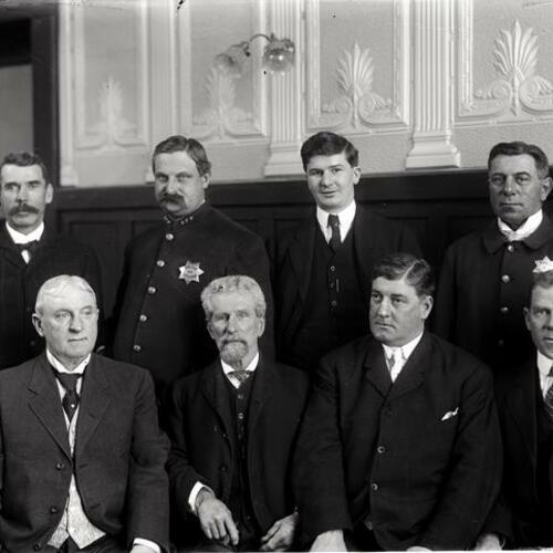 [San Francisco Police Department, group portrait, possibly sergeants and officers]