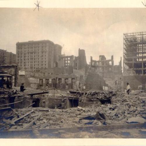 [View of the St. Francis Hotel amid ruins of earthquake and fire of April, 1906]
