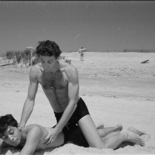 Harvey Milk with Galen McKinley on the beach
