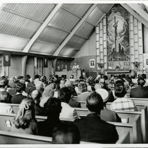 [Congregation of Grace Evangelical Lutheran Church and Mosaic designed by Margaret Baker Sarris]