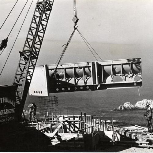 [U.S.S. San Francisco memorial during its construction]