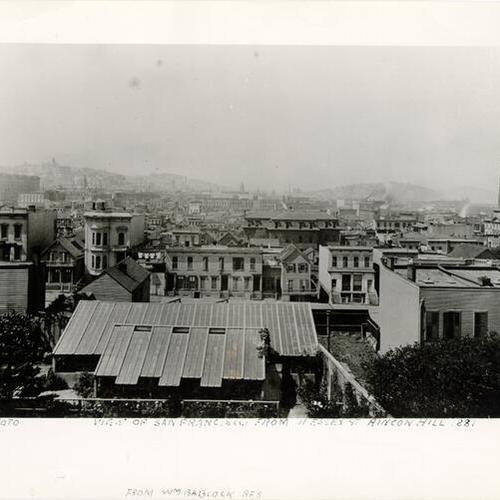 View of San Francisco From Essex St. Rincon Hill 1881