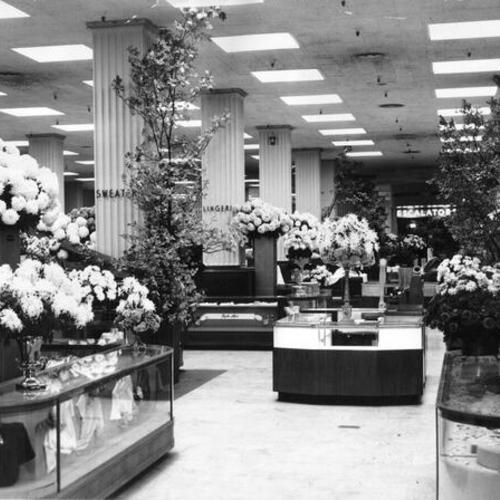 [Flowers on display at Macy's as part of a fall flower show]
