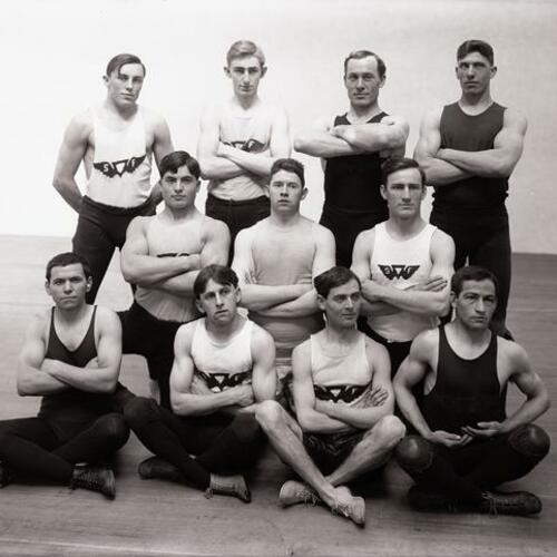 Y. M. C. A. gymnastics team portrait