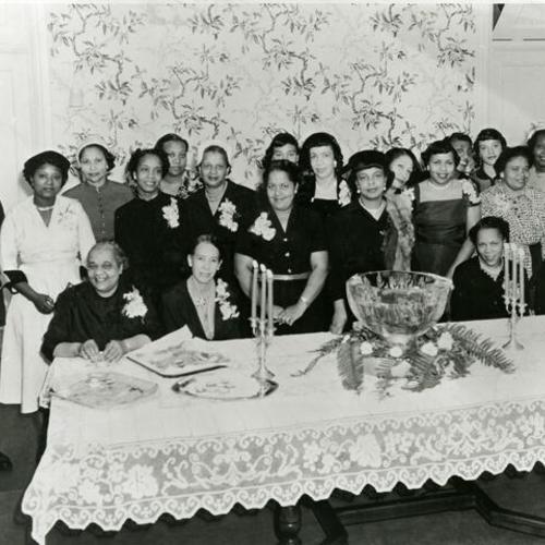 [Bethel Chapter #31, Order of the Eastern Star, meeting for tea in the afternoon at old YWCA in 1951]