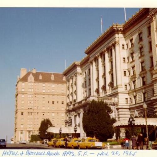 Fairmont Hotel & Brockel Bank Apts. S.F. - Nov. 20, 1965