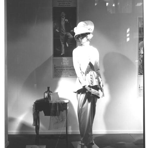 [Costume designed by Cecil Beaton for the movie "My Fair Lady" on display at the City of Paris department store]
