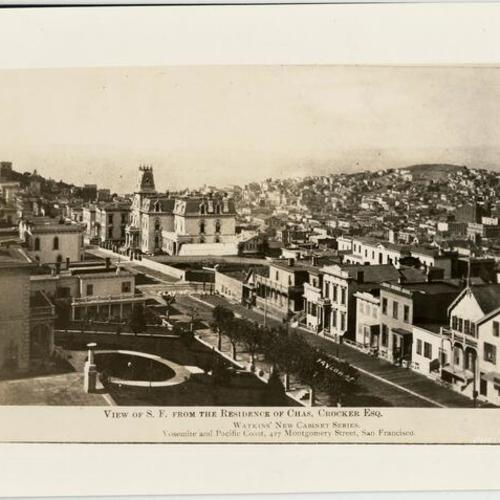 View of S. F. from the residence of Chas. Crocker Esq