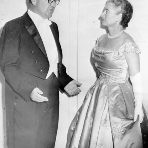 [Governor Edmund G. Brown and his wife at the Governor's Inaugural Ball.]