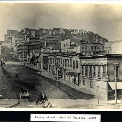 Kearny street, north of Pacific. 1892?