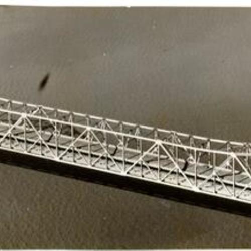 [Aerial view of the East Bay Crossing of the San Francisco-Oakland Bay Bridge]