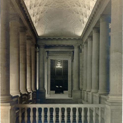 [View of staircase at the Main Library]