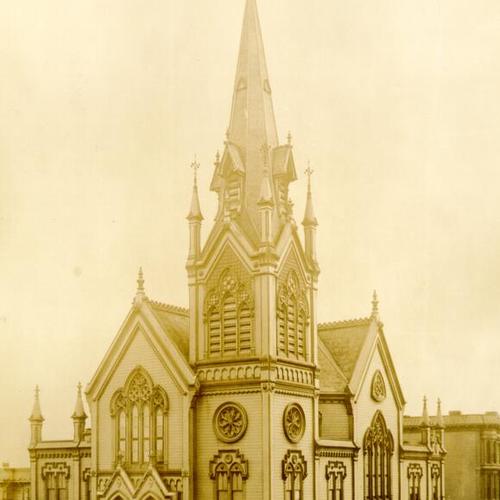 [Simpson Memorial Methodist Episcopal church, southeast corner of Hayes and Buchanan streets. 1886]