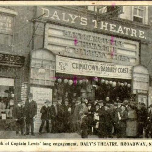 second week of Captain Lewis' long engagement, DALY's THEATRE, BROADWAY, NEW YORK CITY