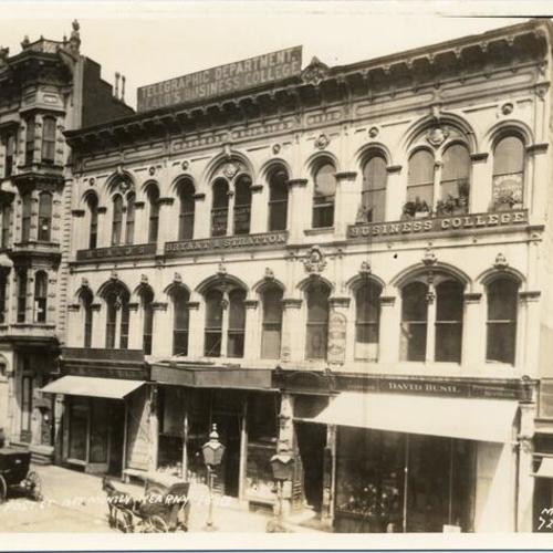 [Heald Business College on Post Street, between Montgomery and Kearny]