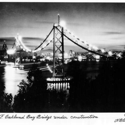 S.F. Oakland Bay Bridge under construction