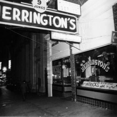 [Exterior of Herrington's Irish bar]