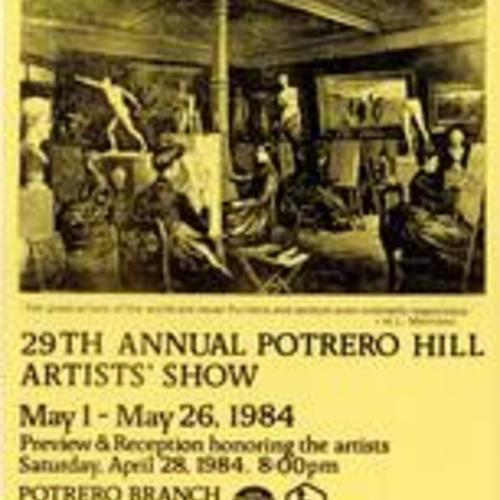 29th Annual Artists' Show, Program Flyer