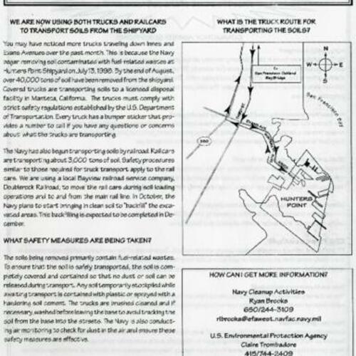 Community Progress Report on the Environmental Cleanup at Hunters Point Shipyard, September 1998