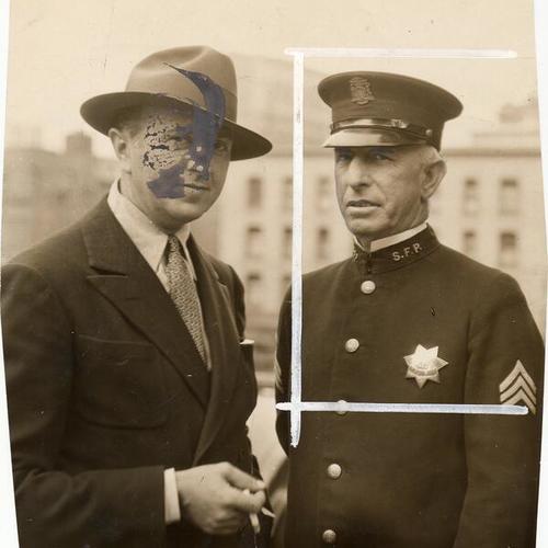 [Sergeant Pat McGee with Director Irving Cummings in Chinatown]