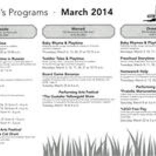 Children's Programs March 2014 flyer