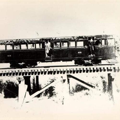 [Ocean Shore Railroad train]