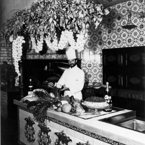 [Chef from Fournou's Ovens restaurant in the Stanford Court Hotel]