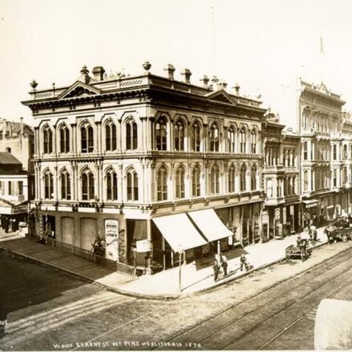 West side of Kearny Street between Pine and California, 1870