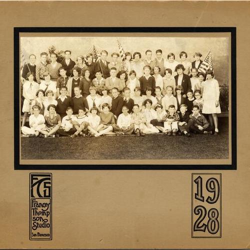 [Eighth grade class photo from Lafayette Elementary School, 1928]