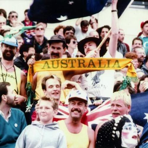 [Australia fans. Gay Games, San Francisco 1986.]