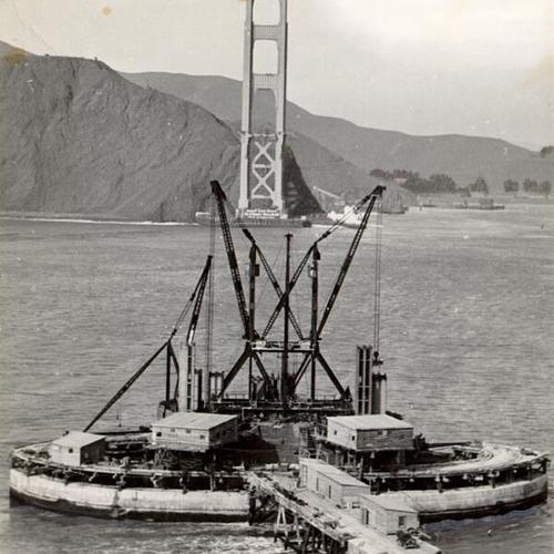 [Pier used during construction of the Golden Gate Bridge]